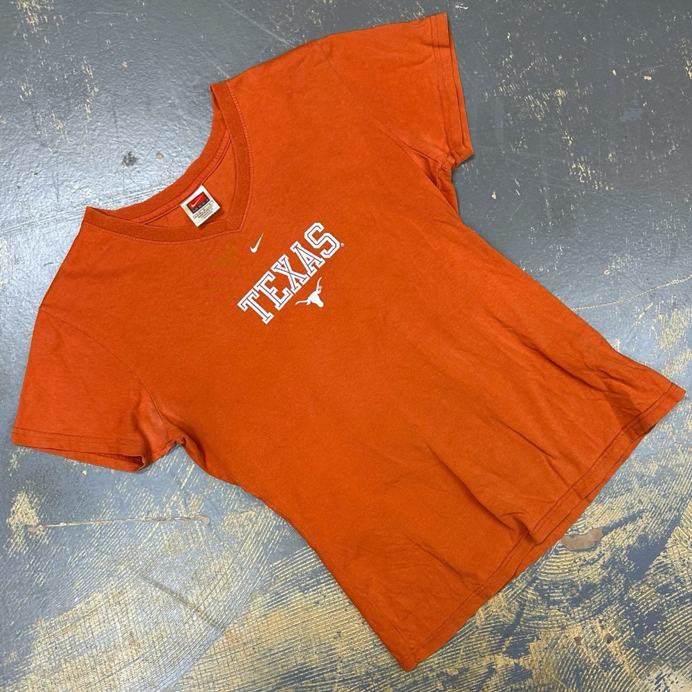 Nike Texas Longhorns Short Sleeve Shirt University NCAA Team V Neck